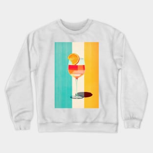 Aperol Spritz Cocktail on Summer Crewneck Sweatshirt